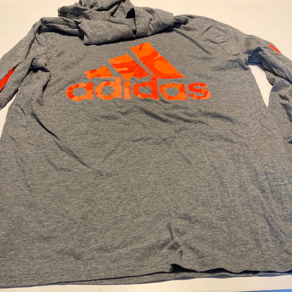 Adidas long sleeve hoodie shirt youth large